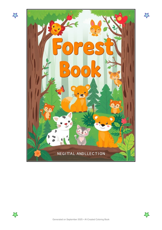 Forest Animals Coloring Book FA57C305 (12 Coloring Pages)