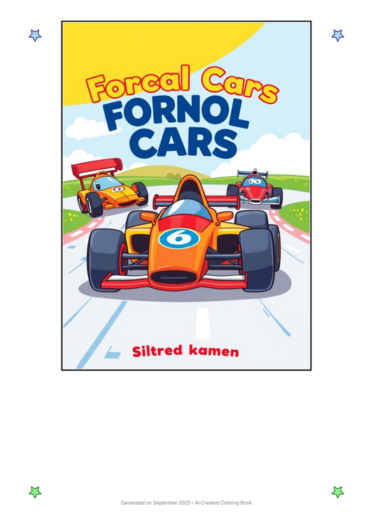 Formula Cars Coloring Book F79F868B (12 Coloring Pages)