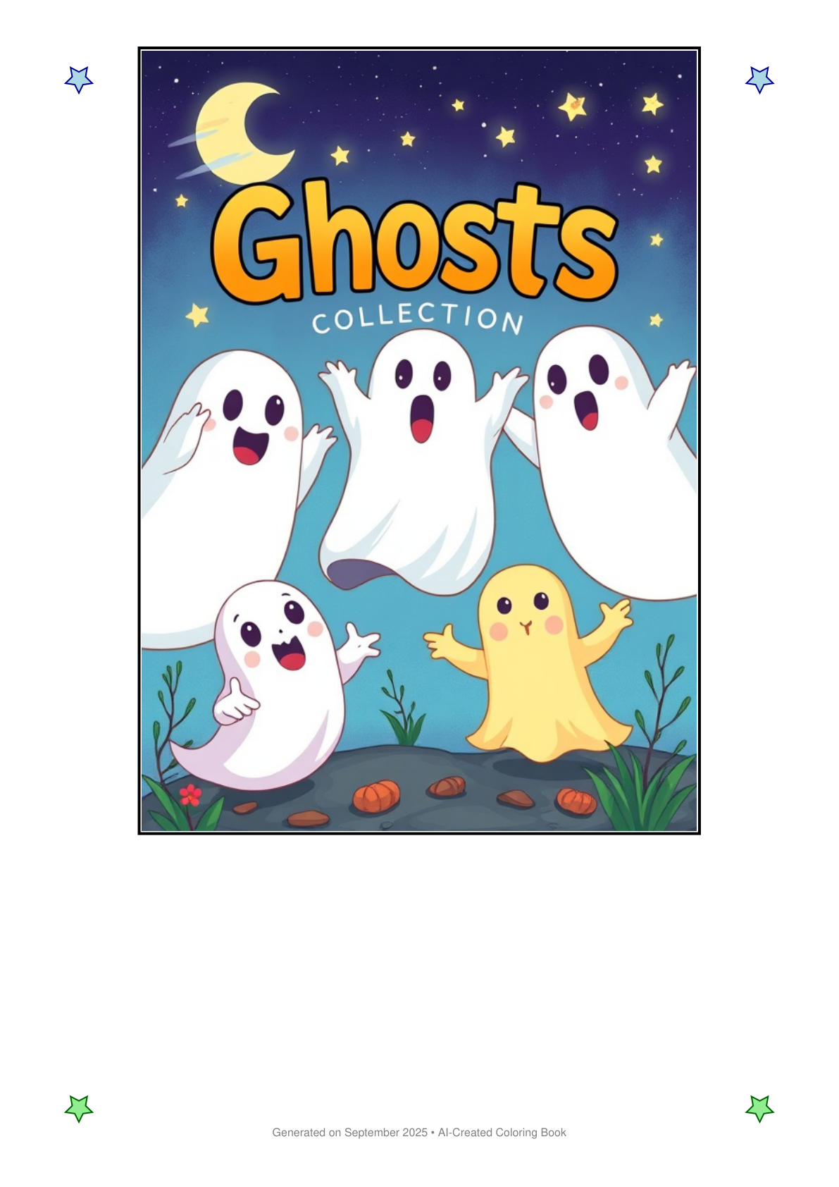 Ghosts Coloring Book 11E1740C (12 Coloring Pages)