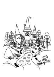 Gnomes Coloring Book 2B49E774 (12 Coloring Pages)