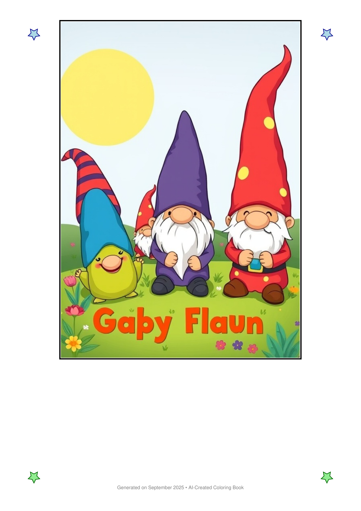 Gnomes Coloring Book 46AA241D (12 Coloring Pages)