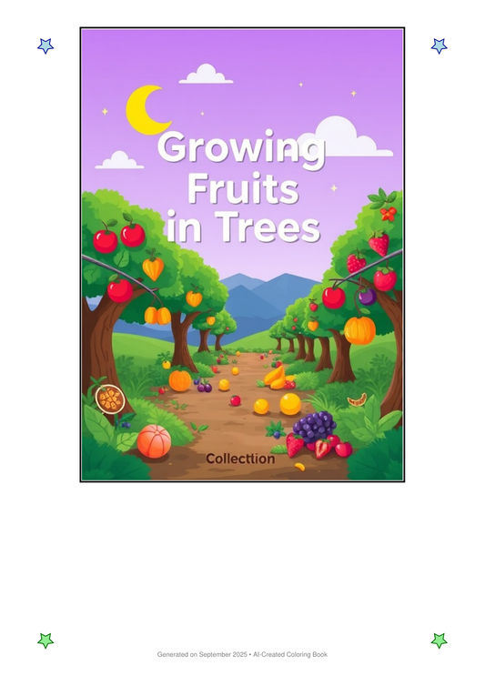 Growing Fruits in Trees Coloring Book 5E51ACB0 (12 Coloring Pages)