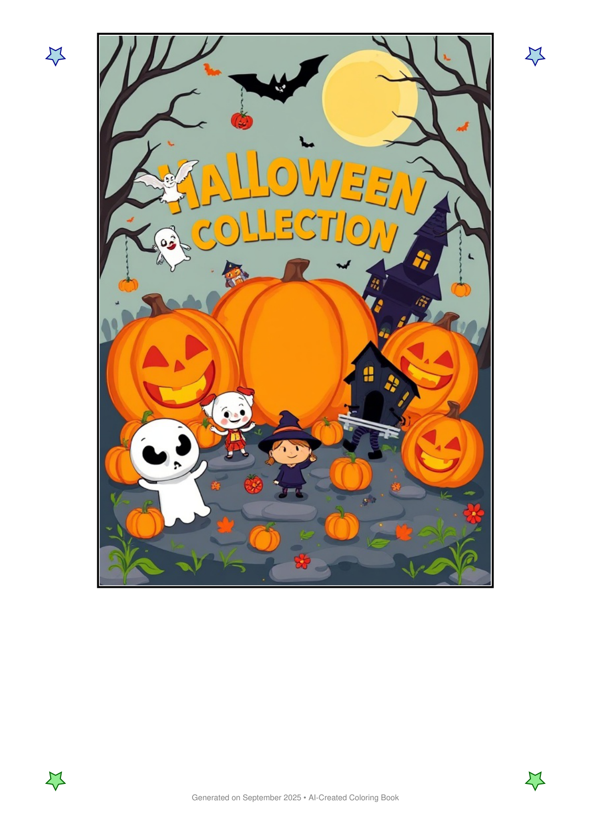 Halloween Coloring Book 1D851090 (12 Coloring Pages)
