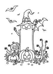 Halloween Night Coloring Book B6F3EC14 (12 Coloring Pages)