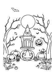 Halloween Night Coloring Book B6F3EC14 (12 Coloring Pages)