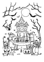 Halloween Night Coloring Book B6F3EC14 (12 Coloring Pages)