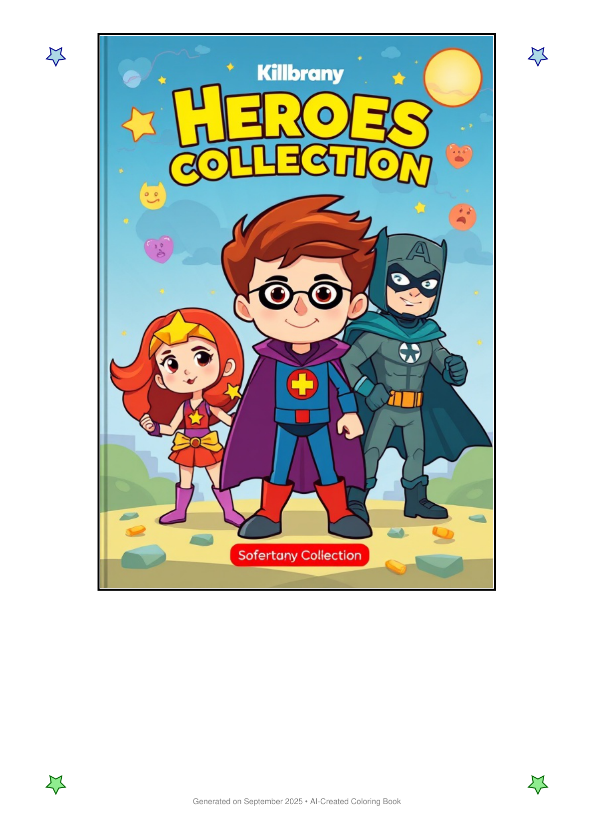 Heroes Coloring Book 283E53C0 (12 Coloring Pages)