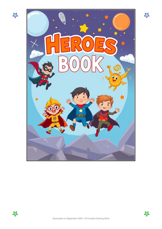 Heroes Coloring Book 3601CA6D (12 Coloring Pages)