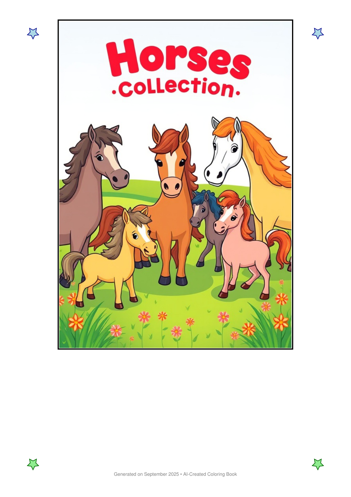 Horses Coloring Book C199DC0D (12 Coloring Pages)