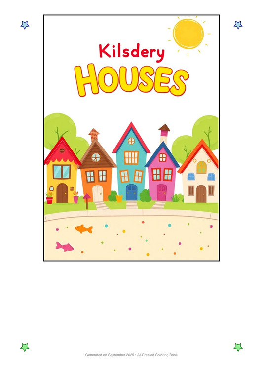 Houses Coloring Book 8B3AC0A9 (12 Coloring Pages)