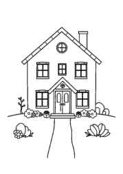 Houses Coloring Book 8B3AC0A9 (12 Coloring Pages)