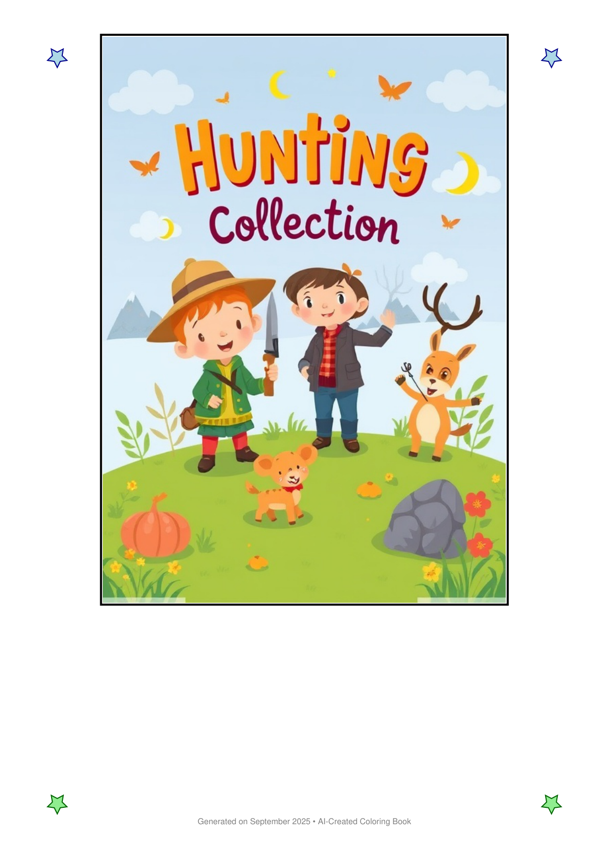 Hunting Coloring Book 07036FF4 (12 Coloring Pages)