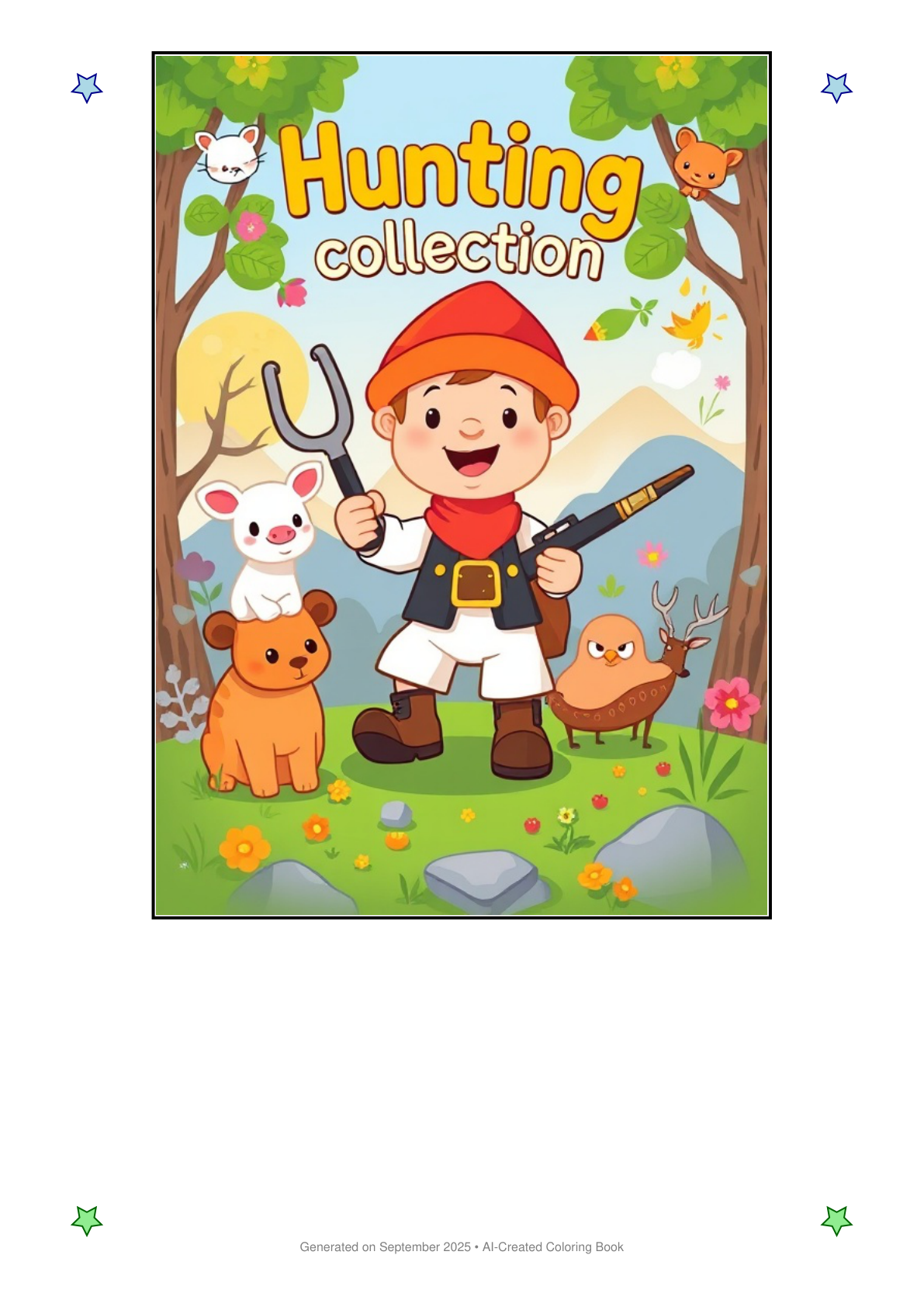 Hunting Coloring Book 2D5684FE (12 Coloring Pages)