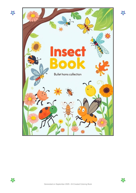 Insects Coloring Book 28BF34B9 (12 Coloring Pages)