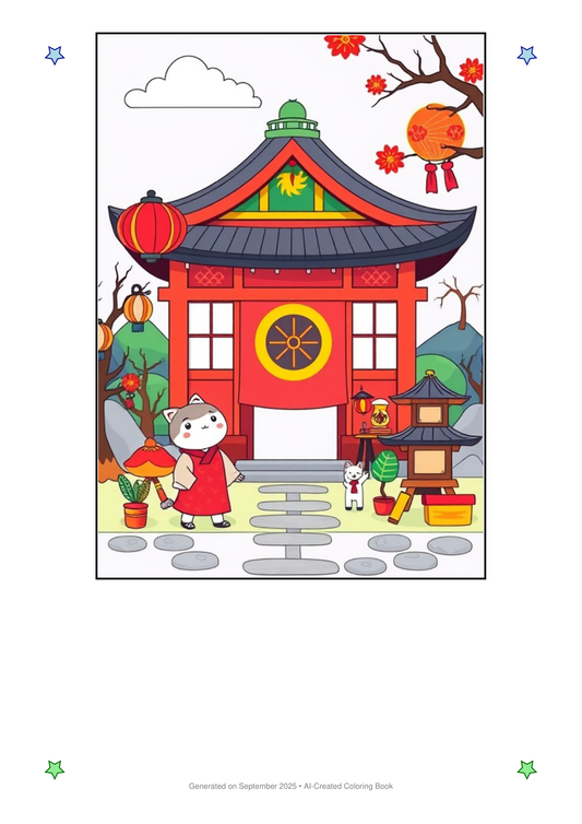 Japanese Culture Coloring Book D6BDC970 (12 Coloring Pages)