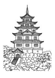 Japanese Culture Coloring Book 7BACB7B2 (12 Coloring Pages)