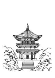 Japanese Culture Coloring Book 7BACB7B2 (12 Coloring Pages)