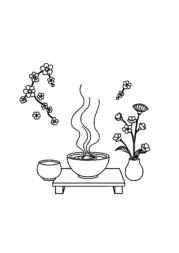 Japanese Culture Coloring Book 7BACB7B2 (12 Coloring Pages)