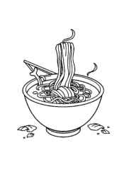 Japanese Food Coloring Book 62D8E7FE (12 Coloring Pages)