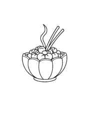 Japanese Food Coloring Book AD2AC3E4 (12 Coloring Pages)