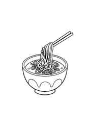 Japanese Food Coloring Book F4B059E6 (12 Coloring Pages)