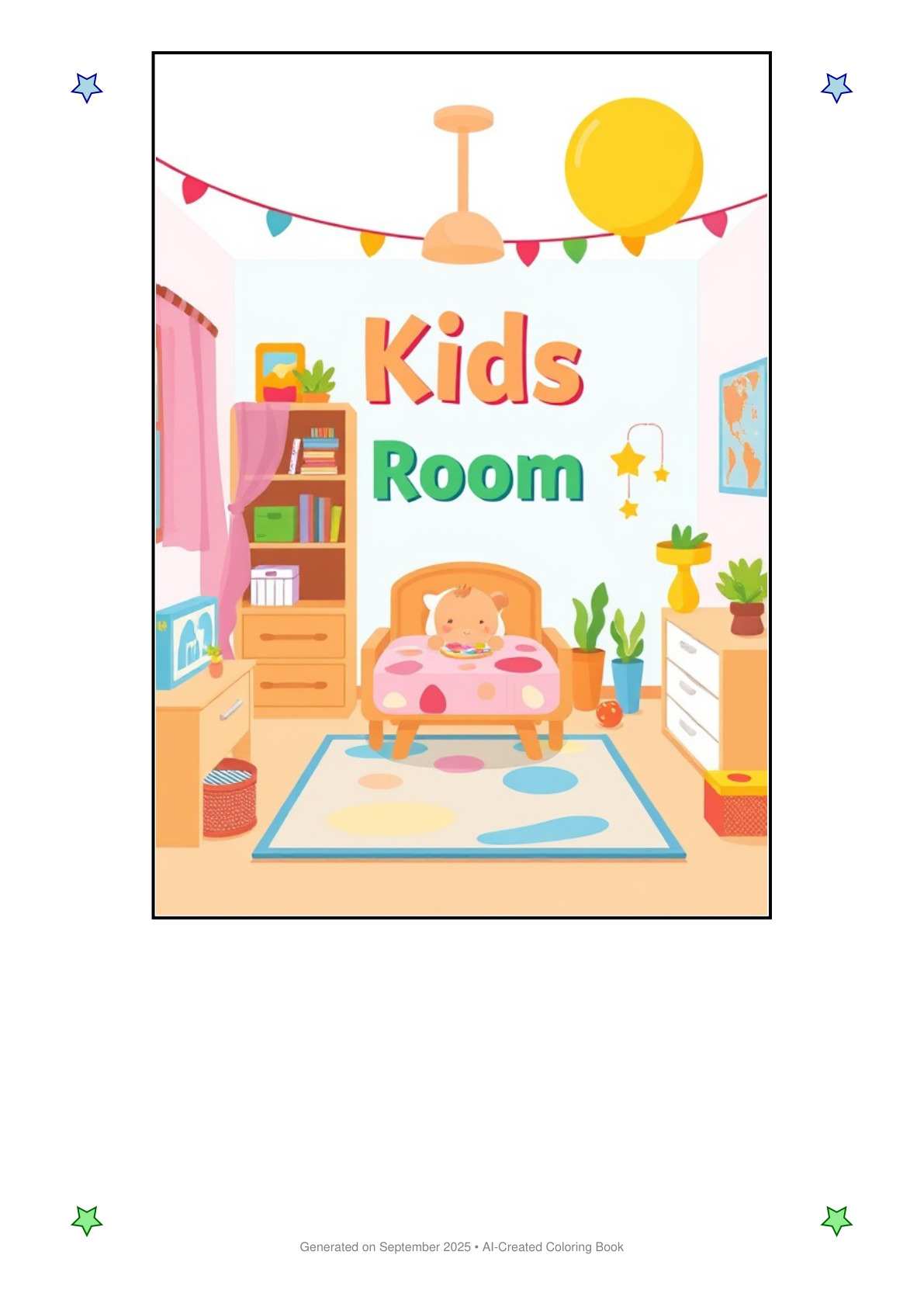Kids Room Coloring Book 85A307FC (12 Coloring Pages)