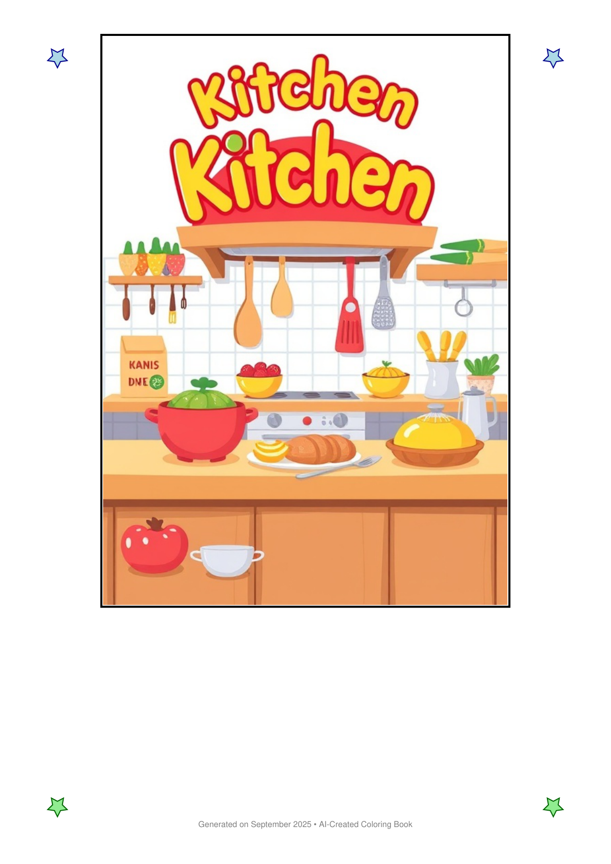 Kitchen Coloring Book 3B0F4C82 (12 Coloring Pages)