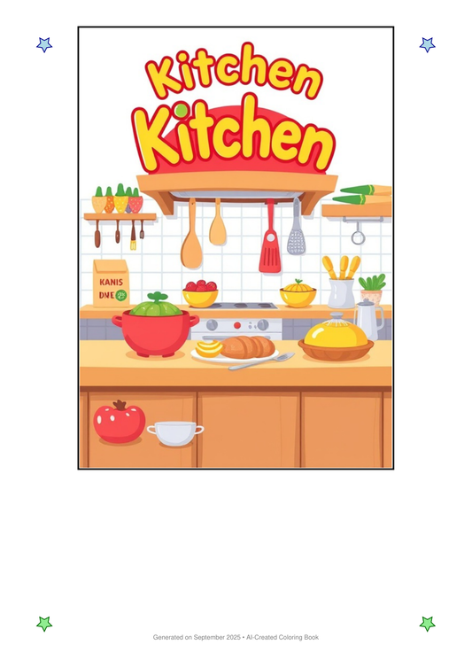 Kitchen Coloring Book 3B0F4C82 (12 Coloring Pages)