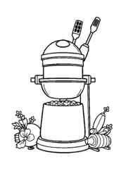 Kitchen Coloring Book 3B0F4C82 (12 Coloring Pages)