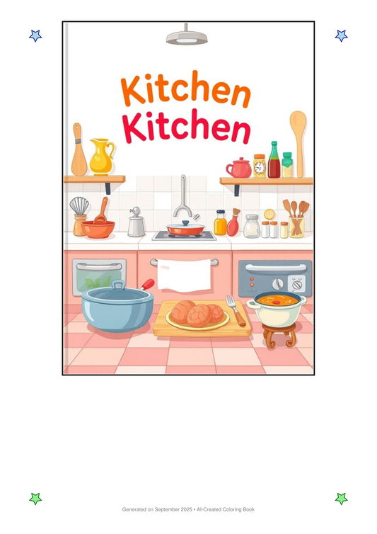 Kitchen Coloring Book 5FEE0633 (12 Coloring Pages)