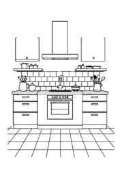 Kitchen Coloring Book 5FEE0633 (12 Coloring Pages)