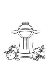 Kitchen Coloring Book AE9D3DB0 (12 Coloring Pages)