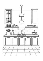 Kitchen Coloring Book AE9D3DB0 (12 Coloring Pages)