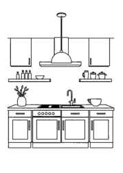 Kitchen Coloring Book B6862464 (12 Coloring Pages)