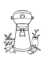 Kitchen Coloring Book B6862464 (12 Coloring Pages)