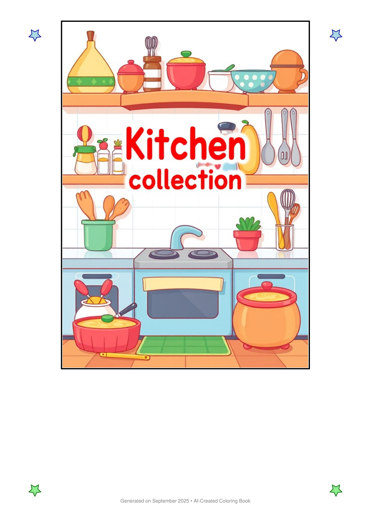 Kitchen Coloring Book F8BE1BC8 (12 Coloring Pages)