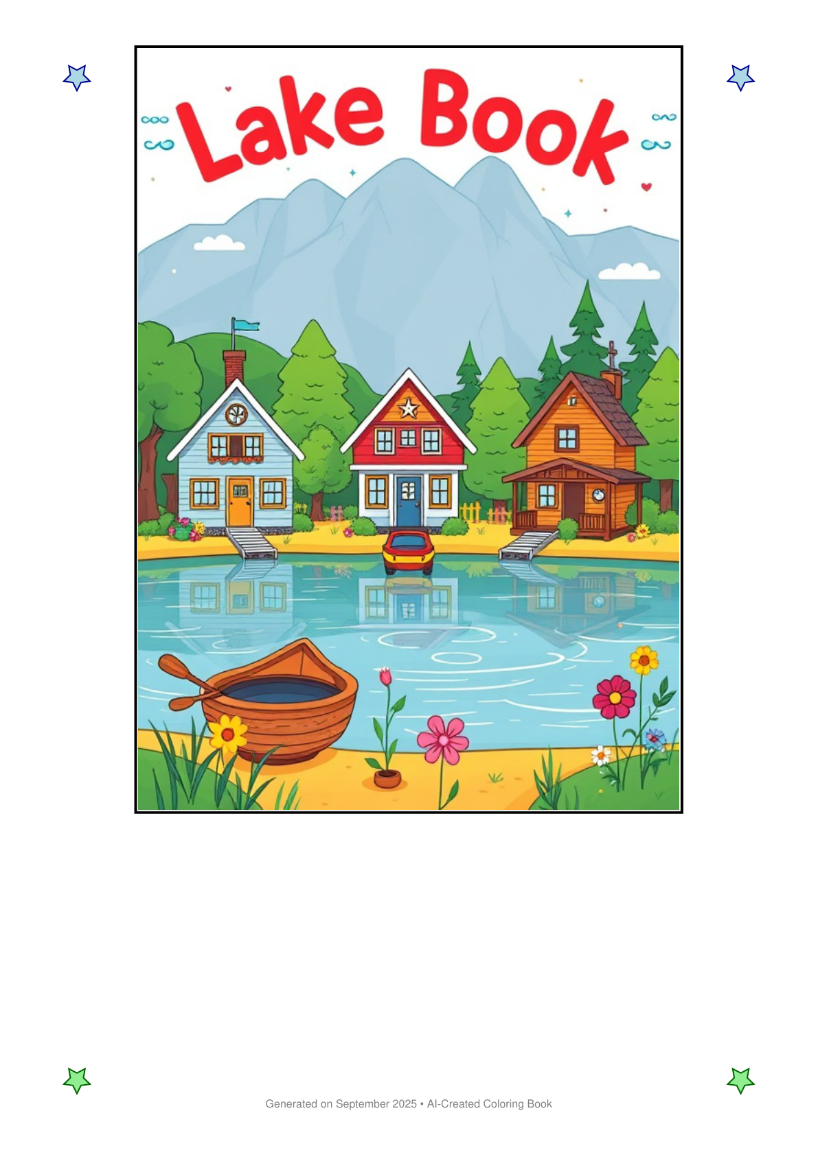 Lake Houses Coloring Book 1CE4AD9D (12 Coloring Pages)