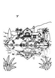 Lake Houses Coloring Book 1CE4AD9D (12 Coloring Pages)