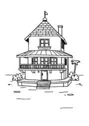 Lake Houses Coloring Book 5F97579B (12 Coloring Pages)
