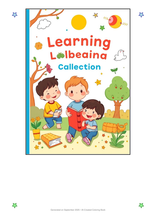 Learning Coloring Book 4B9190D6 (12 Coloring Pages)