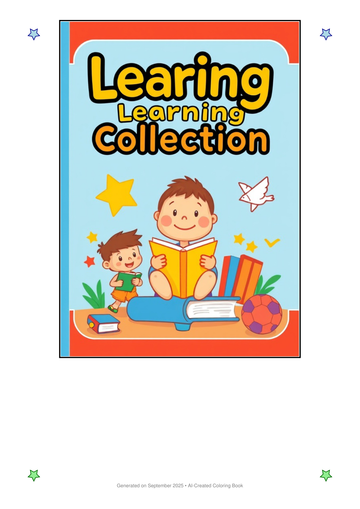 Learning Coloring Book 7847FA10 (12 Coloring Pages)