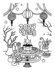 Lunar New Year Coloring Book EAAEB9D7 (12 Coloring Pages)