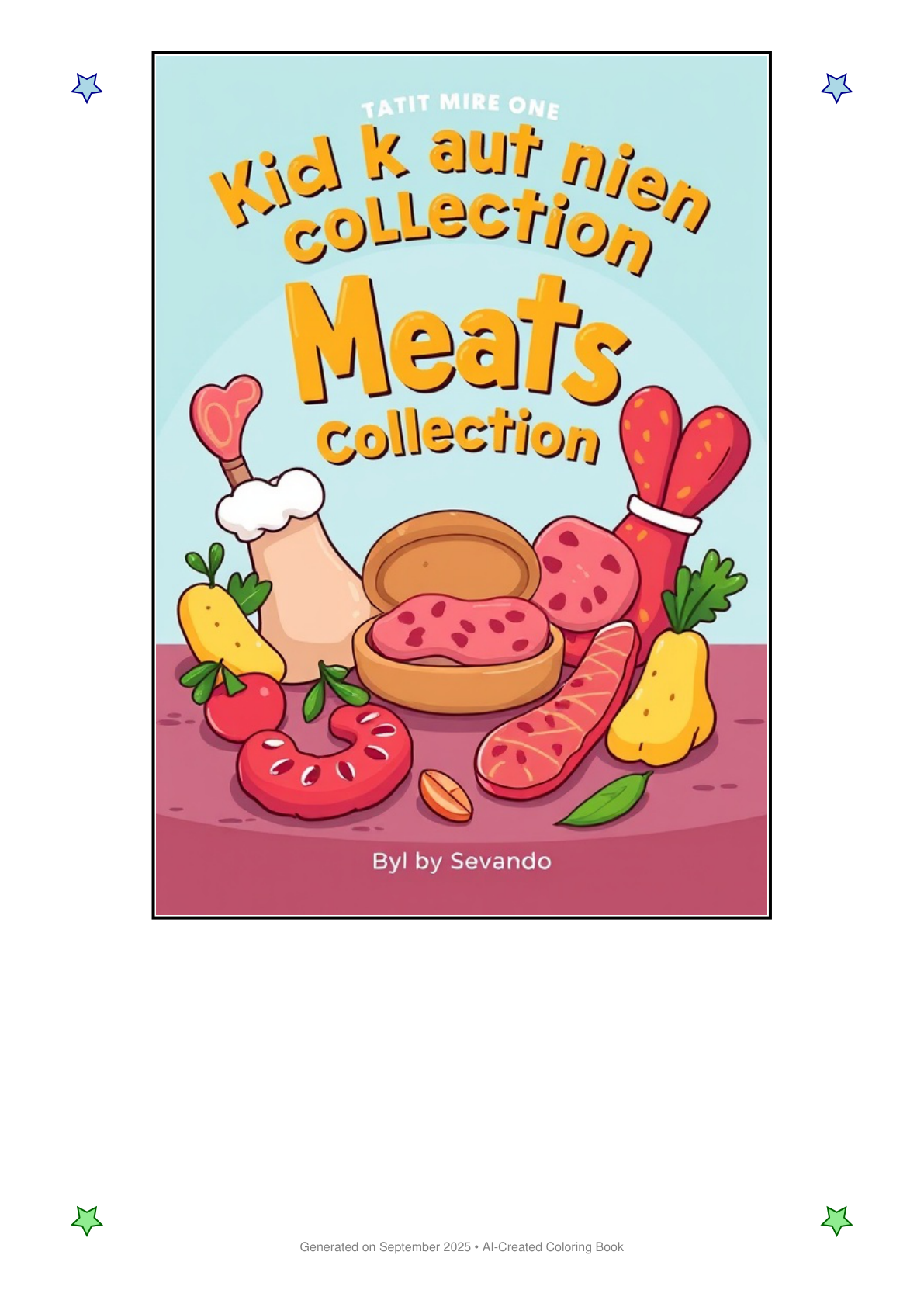 Meats Coloring Book E7BDC394 (12 Coloring Pages)