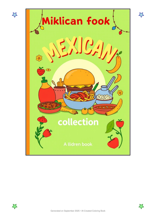 Mexican Food Coloring Book 13039709 (12 Coloring Pages)
