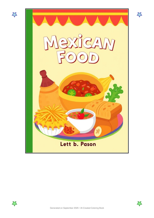 Mexican Food Coloring Book 676CF53D (12 Coloring Pages)