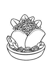 Mexican Food Coloring Book 6760102E (12 Coloring Pages)