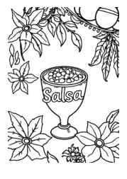 Mexican Food Coloring Book 6760102E (12 Coloring Pages)