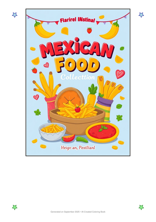 Mexican Food Coloring Book D538D943 (12 Coloring Pages)
