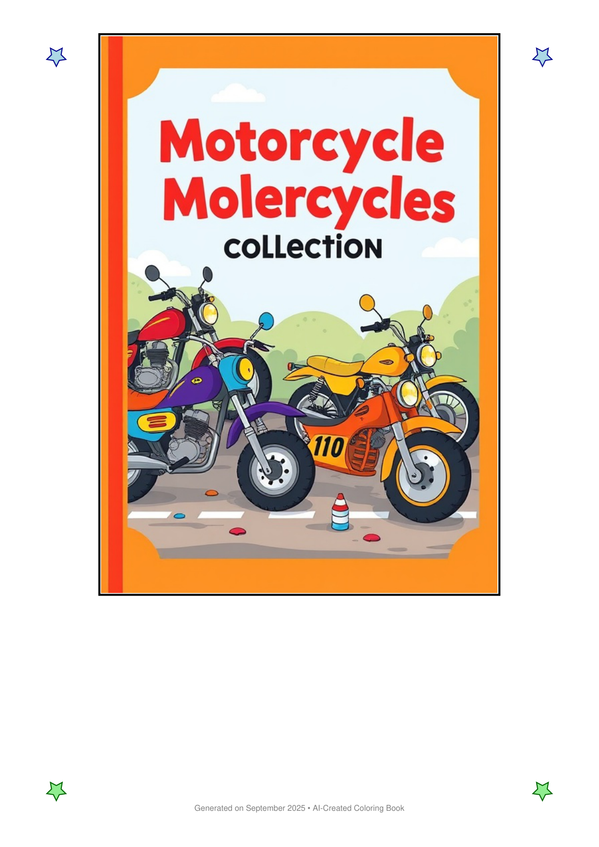Motorcycles Coloring Book F6E3A871 (12 Coloring Pages)
