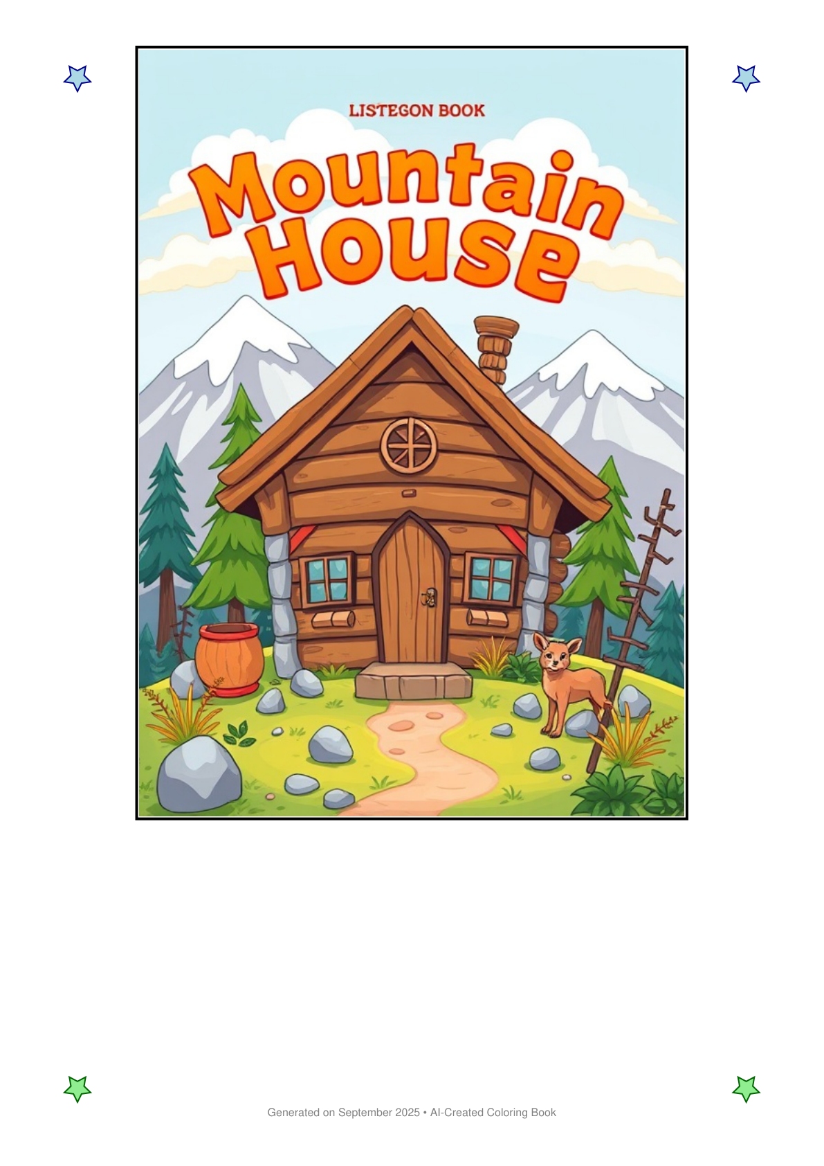 Mountain House Coloring Book 195A9285 (12 Coloring Pages)